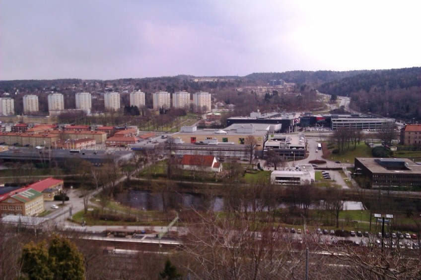Utsikt över Partille Centrum
